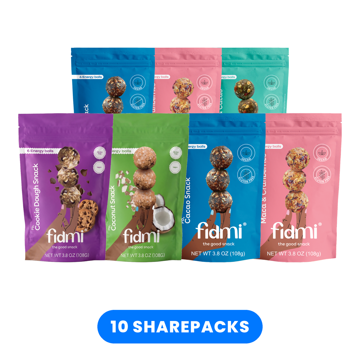 Fidmi PB Sharepack assortment, box of 10 — with Coconut