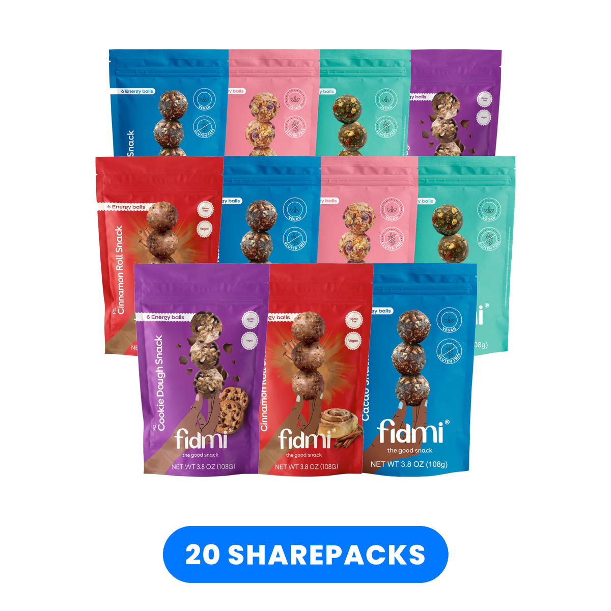Fidmi PB Sharepack assortment, box of 20 — with Cinnamon Roll